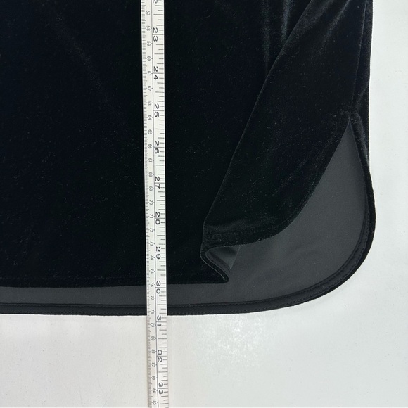 Lauren Ralph Lauren Black Velvet Top Women’s 2X Long Sleeve Tunic Blouse Party - Picture 6 of 7